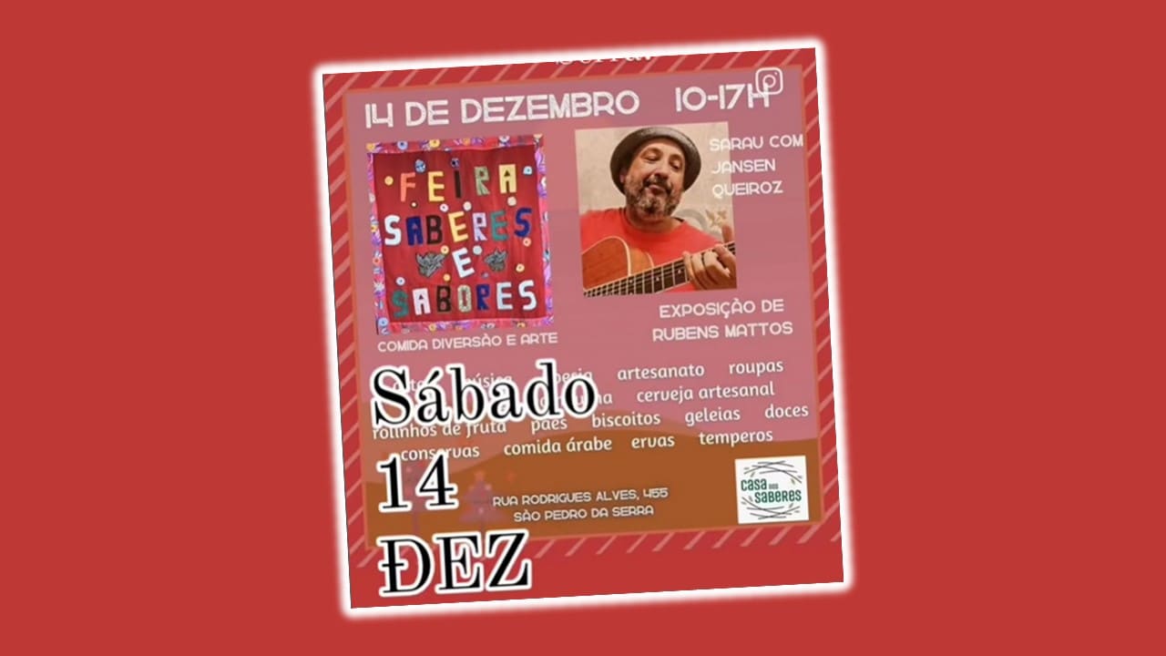 FEIRA SABERES E SABORES 14/12/2024