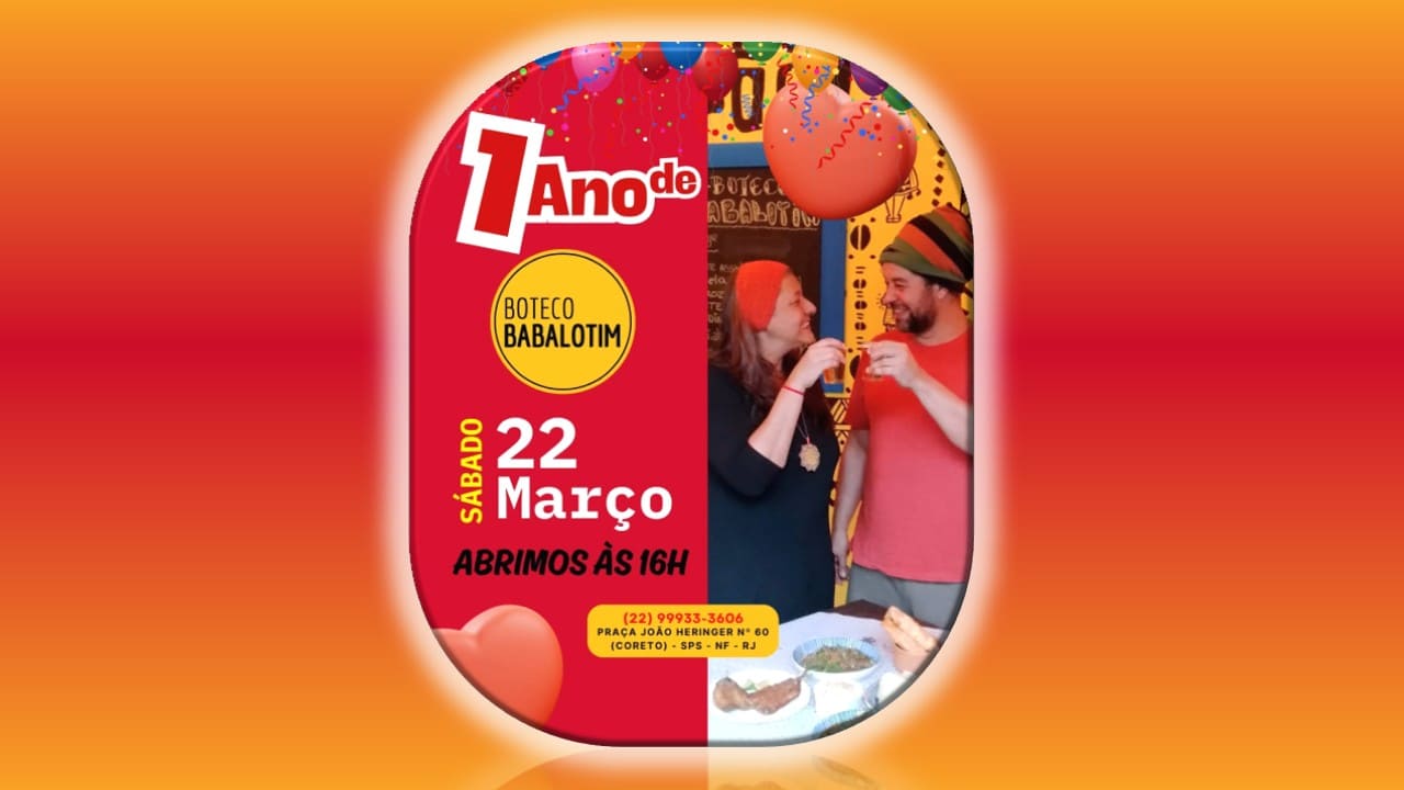 1 ANO BOTECO BABALOTIM 22/03/2025