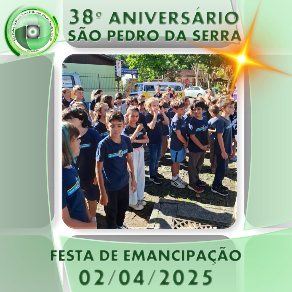 Alunos ds EMSPS em Cerimônia Cívica