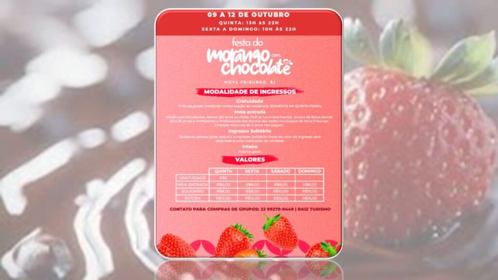 INGRESSOS FESTA DO MORANDO COM CHOCOLATE 2025