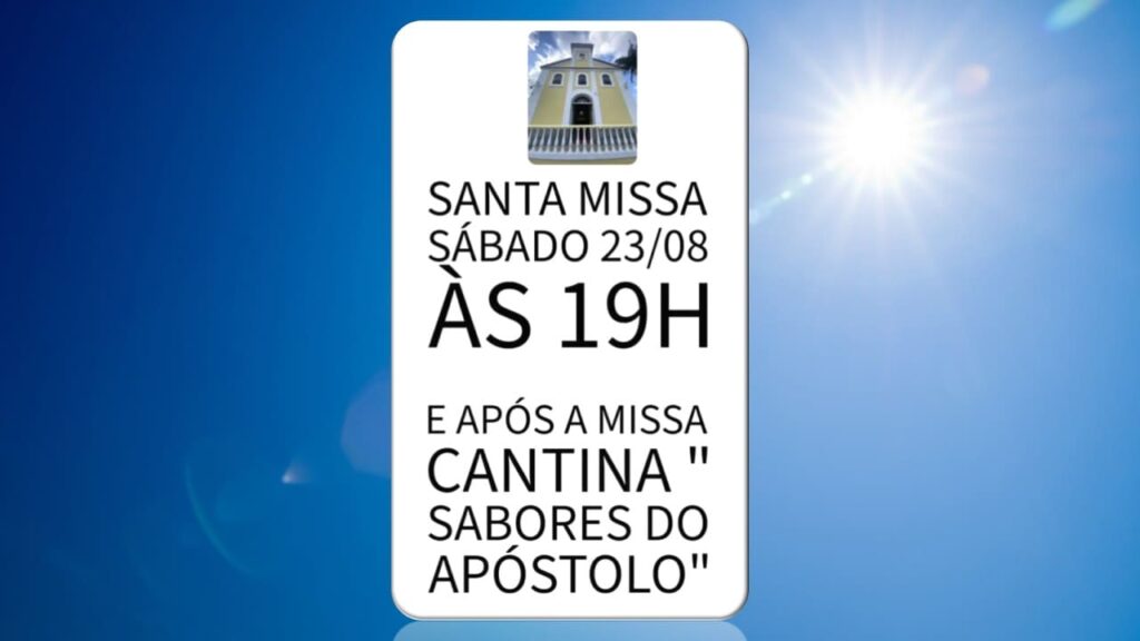 SANTA MISSA 23/08/2025