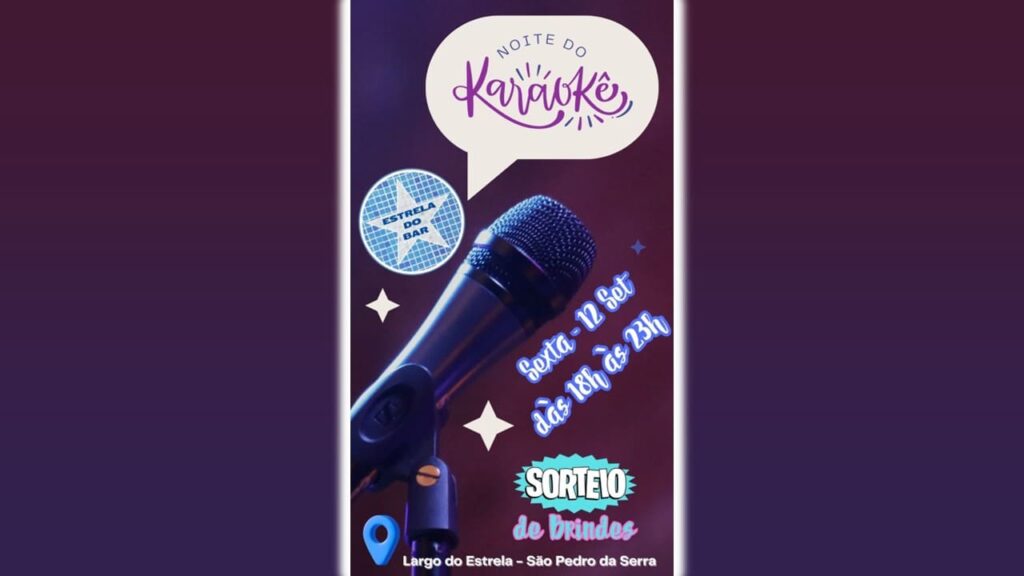 KARAOKÊ DO ESTRELA 12/09/2025