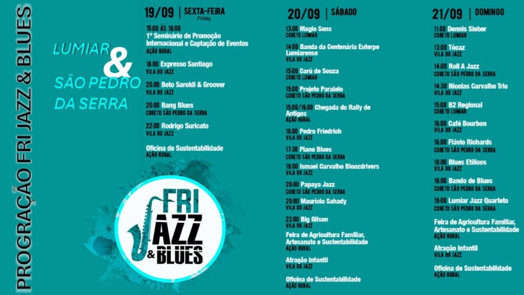 PROGRAMAÇÃO FRI JAZZ & BLUES 2025