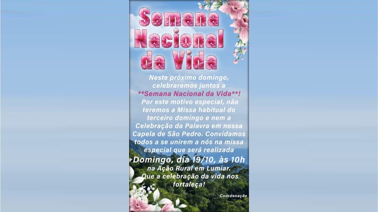 SEMANA NACIONAL DA VIDA 2025