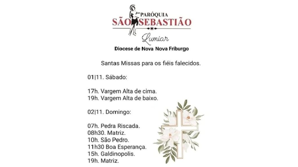 MISSAS DIA DE FINADOS 2025