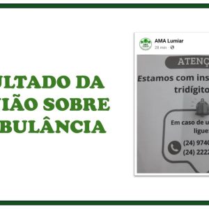 RESULTADO DA REUNIÃO SOBRE A AMBULÂNCIA 22/11/2024